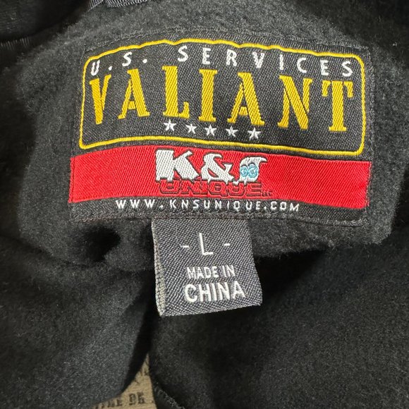 U.S. Services Valiant K&S POW*MIA Black Denim Bomber Jacket & Fleece Vest - Picture 11 of 15